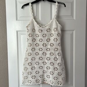 Crochet mini dress